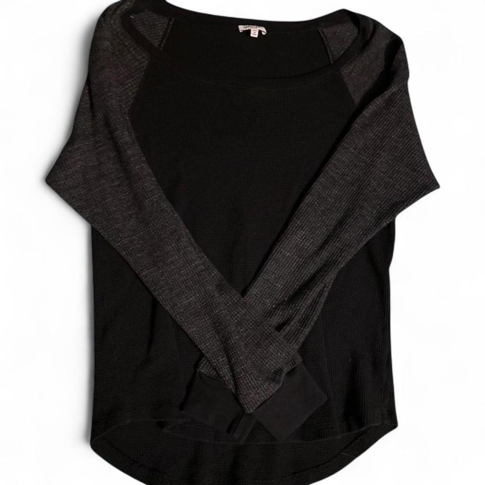 Splendid Made in USA Waffle Knit Raglan Top Small